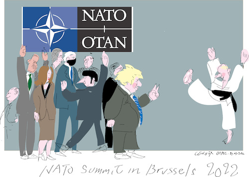 Cartoon: NATO Summit Brussels 2022 (medium) by gungor tagged nato,summit,in,brussels,2022,nato,summit,in,brussels,2022