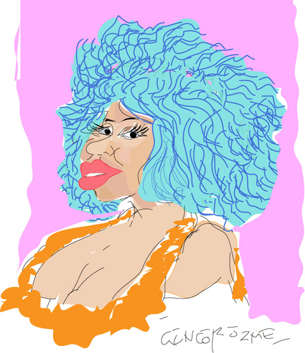 Cartoon: Nicki Minaj (medium) by gungor tagged music