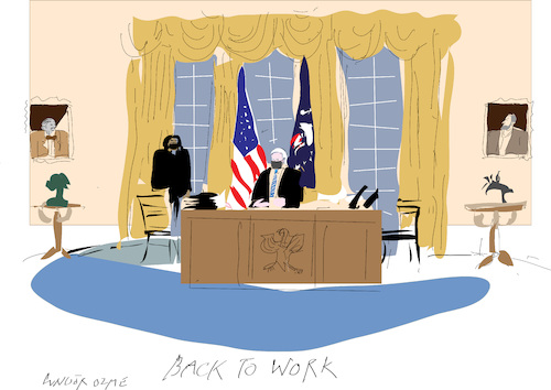 Cartoon: Oval Office (medium) by gungor tagged oval,office,oval,office