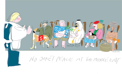 Cartoon: Peace in the Middle East (medium) by gungor tagged middle,east,middle,east