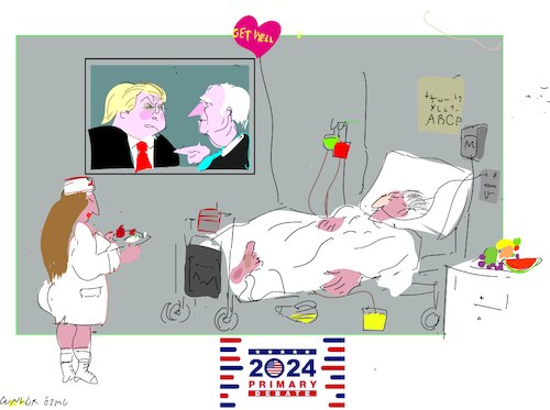 Cartoon: Presidential debate 2024 (medium) by gungor tagged presidential,debate,2024,election,usa,presidential,debate,2024,election,usa