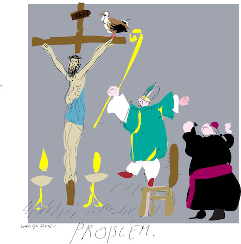 Cartoon: Problem (medium) by gungor tagged crucifix,crucifix