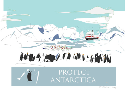 Cartoon: Protect Antarctica (medium) by gungor tagged climate,crisis,climate,crisis