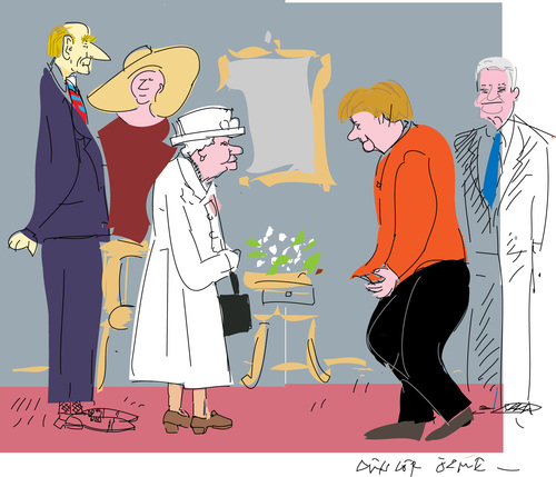 Cartoon: Queen visit to Germany (medium) by gungor tagged uk