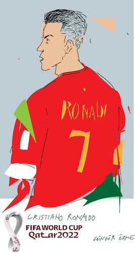 Cartoon: Ronaldo versus the Atlas lions (medium) by gungor tagged world,cup,in,qatar,2022,world,cup,in,qatar,2022