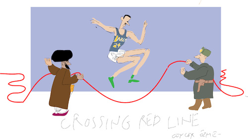Cartoon: Rope jumping (medium) by gungor tagged syria
