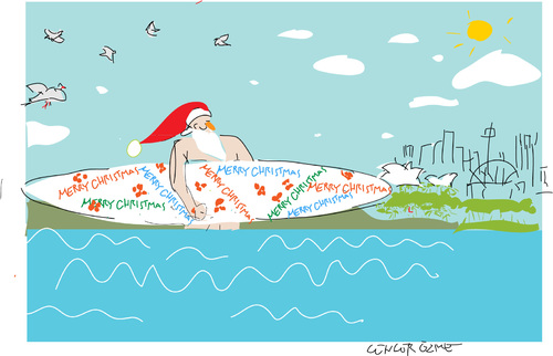 Cartoon: Santa (medium) by gungor tagged merry,christmas
