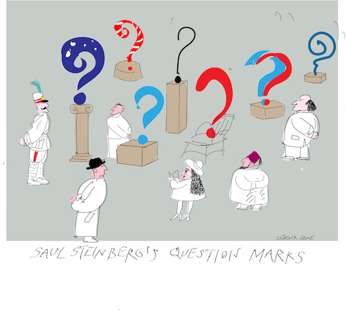 Cartoon: Steinberg s Question Marks (medium) by gungor tagged question,marks,question,marks
