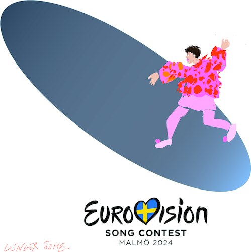 Cartoon: Switzerland winner of ESC. 2024 (medium) by gungor tagged eurovision,winner,2024,eurovision,winner,2024