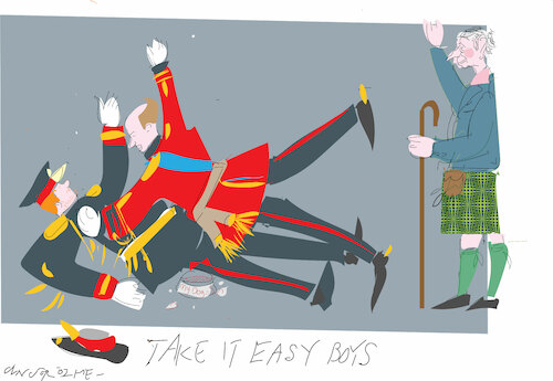 Cartoon: Take it easy boys (medium) by gungor tagged royal,brothers,royal,brothers