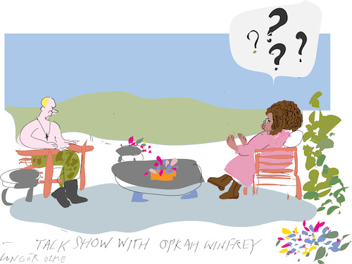 Cartoon: Talk show with Oprah (medium) by gungor tagged talk,show,with,oprah,talk,show,with,oprah