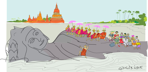Cartoon: Thai flood (medium) by gungor tagged thailand
