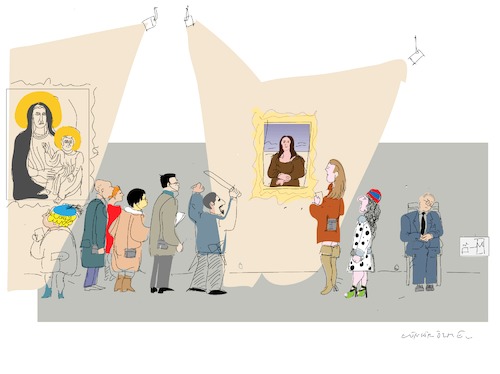 Cartoon: The Mona Lisa (medium) by gungor tagged france