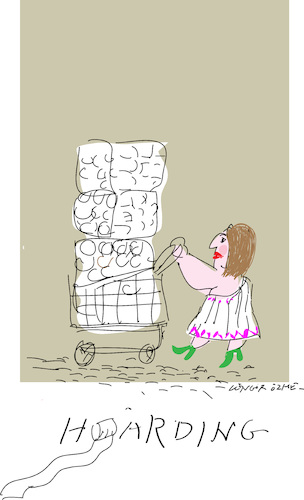 Cartoon: Toilet Paper Hoarding (medium) by gungor tagged habit,habit
