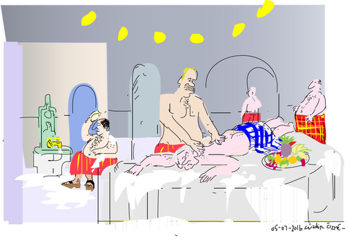 Cartoon: Turkish Bath-2 (medium) by gungor tagged israel