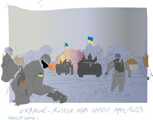 Cartoon: Ukraine and Russia  war (medium) by gungor tagged ukraine,and,russia,war,ukraine,and,russia,war