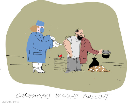 Cartoon: Vaccine Rollout (medium) by gungor tagged pandemic,pandemic