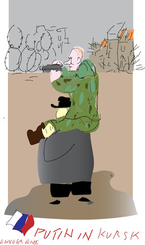 Cartoon: V.Putin visits Kursk region (medium) by gungor tagged putin,visits,kursk,putin,visits,kursk