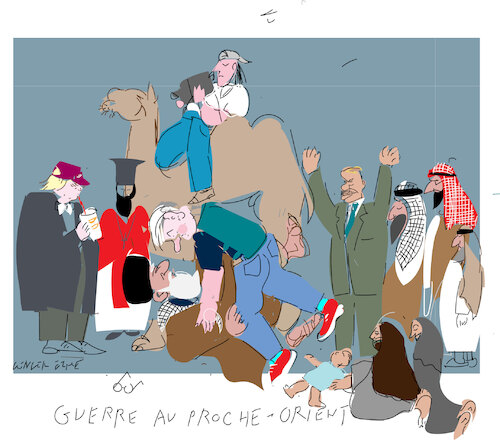 Cartoon: War at the Holyland (medium) by gungor tagged problem,at,holyland,problem,at,holyland