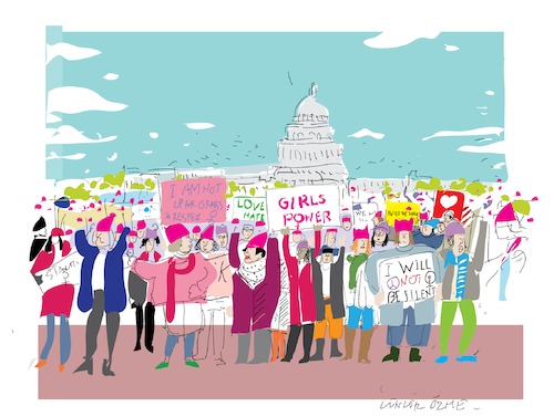 Cartoon: Women on the march (medium) by gungor tagged usa