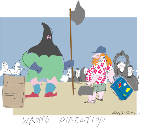 Cartoon: Wrong Direction (medium) by gungor tagged life,life