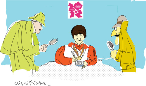 Cartoon: Ye Chiwen (medium) by gungor tagged olympic2012