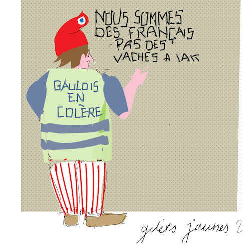 Cartoon: Yellow vests 1 (medium) by gungor tagged france,france,frankreich,gelbe,westen,proteste,macron