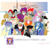 Cartoon: Carnival of Venice 2024 (small) by gungor tagged venice,carnival,2024