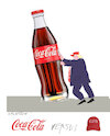 Cartoon: Coca Cola on the grill (small) by gungor tagged trump,versus,coca,cola
