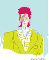 Cartoon: D Bowie (small) by gungor tagged music