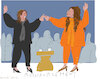 Cartoon: Oprah in K.Harris s Bandwagon (small) by gungor tagged oprah,is,helping,to,harrs