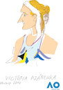 Cartoon: Victoria F. Azarenka (small) by gungor tagged female,tennis,player,ao,2024
