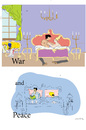 Cartoon: War and Peace-TV (small) by gungor tagged uk