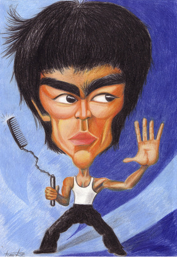 Cartoon: Bruce Lee (medium) by Tomek tagged lee,bruce
