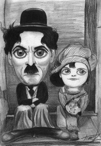 Cartoon: Charlie Chaplin (medium) by Tomek tagged comedy