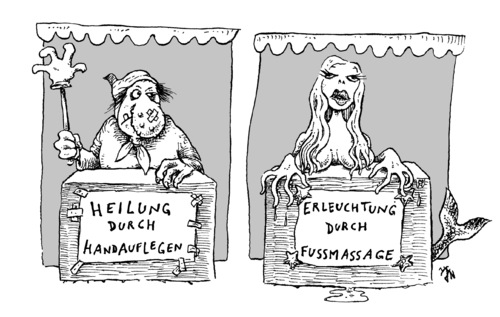 Cartoon: heilung (medium) by JP tagged heilung,handauflegen,fischfrau,fussmassage,medizin,heilung,handauflegen,fischfrau,fussmassage,medizin,gesundheit