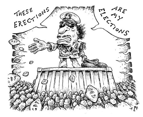 Cartoon: S.D.G. (medium) by JP tagged gangbang,army,rape,libya,gaddafi,gaddafi,libyen,karikatur,gangbang