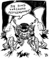 Cartoon: Atomklapse (small) by JP tagged atomkraft,moratorium,akw,atom,klapse