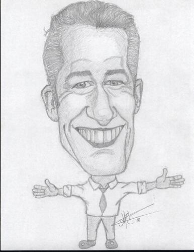 Cartoon: Matthew Morrison  Will Schuster (medium) by astrocaricaturas tagged glee