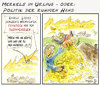 Cartoon: Politik der ruhigen Hand (small) by Lupe tagged merkel,kriese,berge,postit,tirol,wirtschaft,bundesregierung,bundeskanzler,bundeskanzlerin