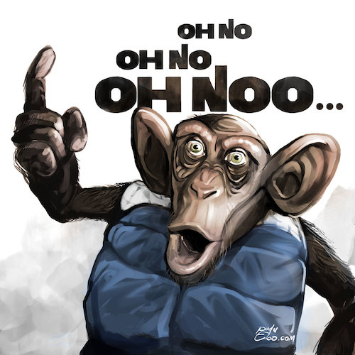 Cartoon: Bad Ape (medium) by putuebo tagged ape,planetoftheapes