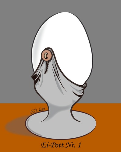 Cartoon: Ei Pott (medium) by ESchröder tagged ostern,easter,ei,egg,ipod,eierbecher,überraschungsei