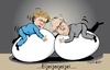 Cartoon: Eiern 2 (small) by ESchröder tagged merkel,brüderle,atomenergie