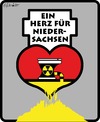 Cartoon: Ein Herz für Niedersachsen (small) by ESchröder tagged atom,atomklo,atommüll,niedersachsen,gorleben,asse,zwo,endlager,zwischenlager