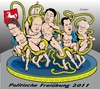 Cartoon: Freiübung (small) by ESchröder tagged partei fdp laokoon rösler niedersachsen freidemokraten liberale