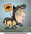 Cartoon: lupus germanicus (small) by ESchröder tagged christian,wulff,bundespräsident,cdu,politiker,wolf,schafspelz,ex,ministerpräsident
