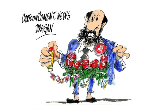 Cartoon: Alfredo Perez Rubalcaba-PSOE (medium) by Dragan tagged alfredo,perez,rubalcaba,psoe,ejecutiva,federal,lider,crisis,politics,cartoon