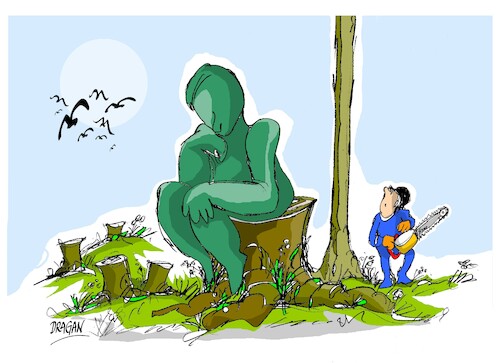 Cartoon: Amazonia peruana (medium) by Dragan tagged amazonia,peru