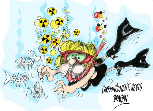 Cartoon: Angela Merkel Operacion Sanson (medium) by Dragan tagged angela,merkel,operacion,sanson,alemania,israel,submarino,nuclear,kiel,cartoon,politics