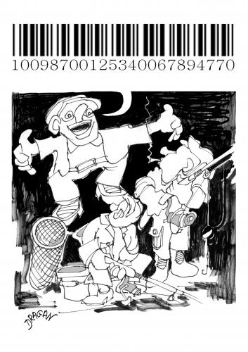 Cartoon: bar code 20 (medium) by Dragan tagged bar,code